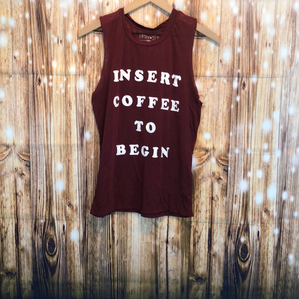 Maroon graphic tank top